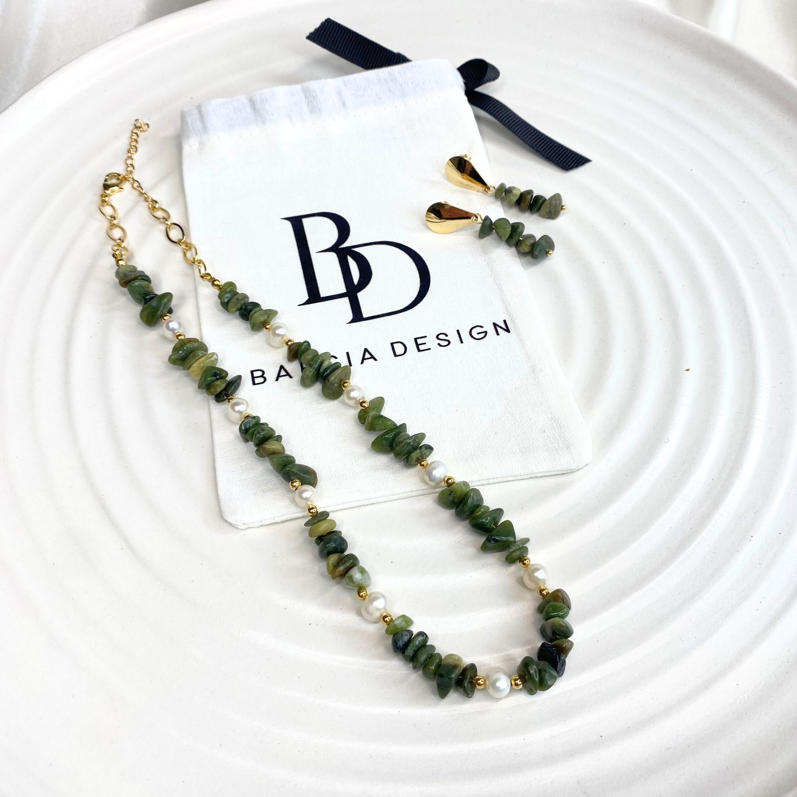 Green Agate Gold Set - Image 2