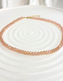 pink crystal necklace