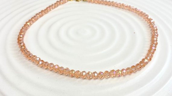 pink crystal necklace