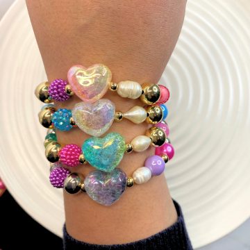 color heart bracelet