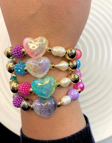 color heart bracelet