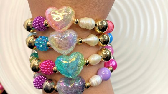 color heart bracelet