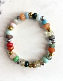 8mm Multicolor Natural Stone Bracelet
