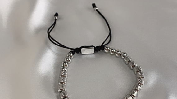 Mens Stainless Steel Micro Zirconia Bracelet